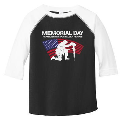 Memorial Day Remembering Our Fallen Heroes Us Flag Toddler Fine Jersey T-Shirt