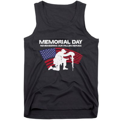Memorial Day Remembering Our Fallen Heroes Us Flag Tank Top