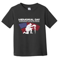 Memorial Day Remembering Our Fallen Heroes Us Flag Toddler T-Shirt