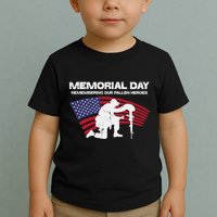 Memorial Day Remembering Our Fallen Heroes Us Flag Toddler T-Shirt