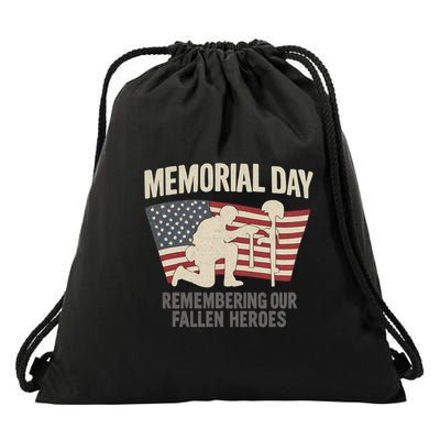 Memorial Day Remembering Our Fallen Heroes Drawstring Bag