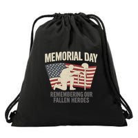 Memorial Day Remembering Our Fallen Heroes Drawstring Bag