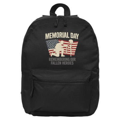 Memorial Day Remembering Our Fallen Heroes 16 in Basic Backpack