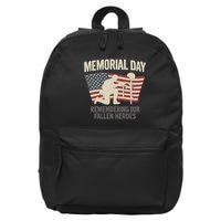 Memorial Day Remembering Our Fallen Heroes 16 in Basic Backpack