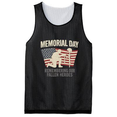Memorial Day Remembering Our Fallen Heroes Mesh Reversible Basketball Jersey Tank