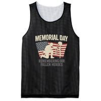 Memorial Day Remembering Our Fallen Heroes Mesh Reversible Basketball Jersey Tank