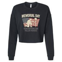 Memorial Day Remembering Our Fallen Heroes Cropped Pullover Crew