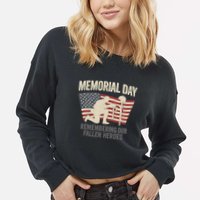 Memorial Day Remembering Our Fallen Heroes Cropped Pullover Crew
