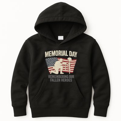 Memorial Day Remembering Our Fallen Heroes Kids Hoodie