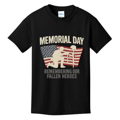 Memorial Day Remembering Our Fallen Heroes Kids T-Shirt