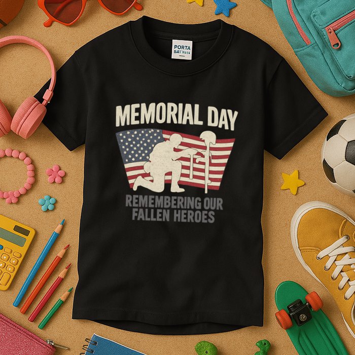 Memorial Day Remembering Our Fallen Heroes Kids T-Shirt