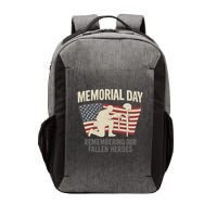 Memorial Day Remembering Our Fallen Heroes Vector Backpack