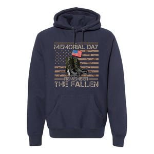 Memorial Day Remember The Fallen Veteran Military Camouflage Premium Hoodie