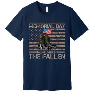 Memorial Day Remember The Fallen Veteran Military Camouflage Premium T-Shirt