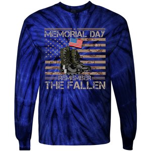 Memorial Day Remember The Fallen Veteran Military Camouflage Tie-Dye Long Sleeve Shirt