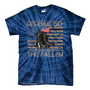 Memorial Day Remember The Fallen Veteran Military Camouflage Tie-Dye T-Shirt