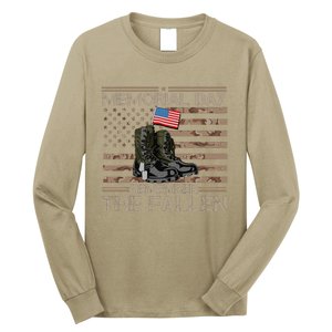 Memorial Day Remember The Fallen Veteran Military Camouflage Long Sleeve Shirt