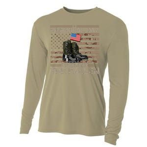 Memorial Day Remember The Fallen Veteran Military Camouflage Cooling Performance Long Sleeve Crew