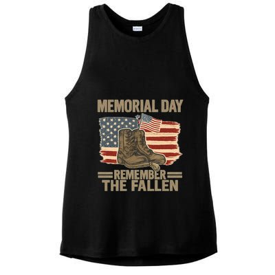 Memorial Day - Remember the Fallen Ladies PosiCharge Tri-Blend Wicking Tank