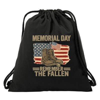 Memorial Day - Remember the Fallen Drawstring Bag