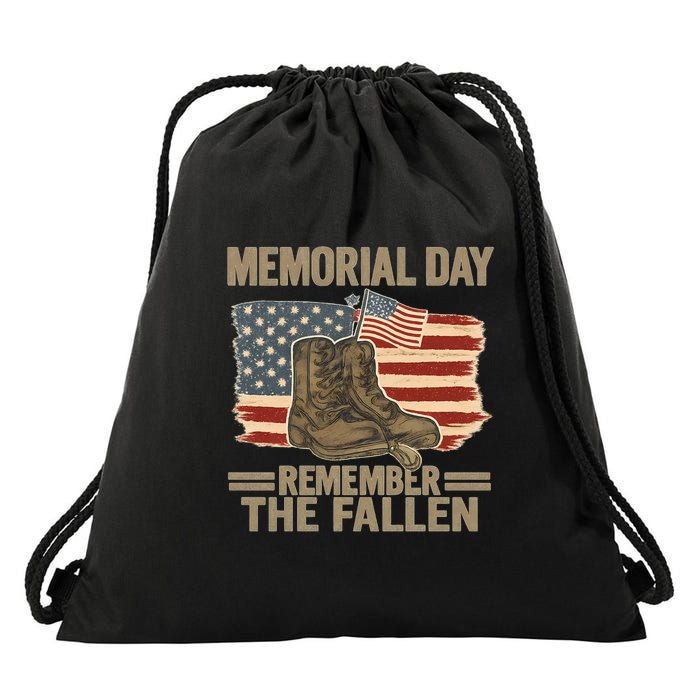 Memorial Day - Remember the Fallen Drawstring Bag
