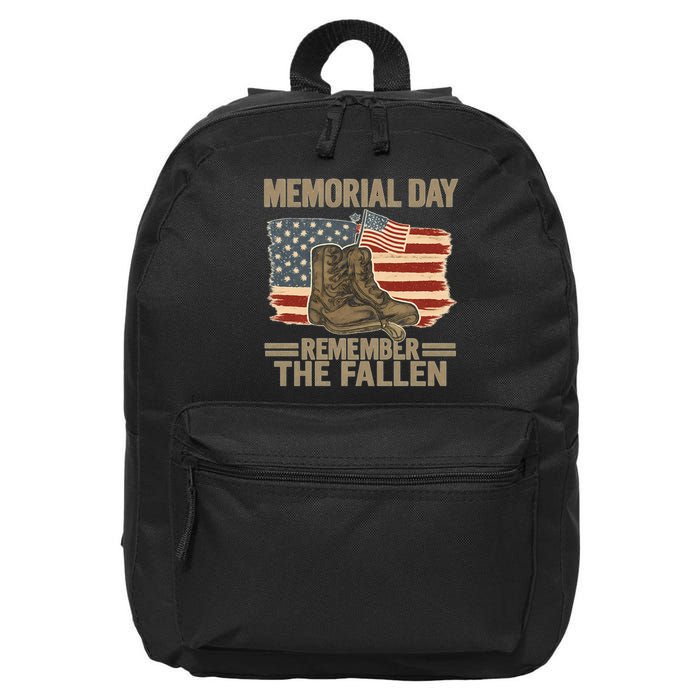 Memorial Day - Remember the Fallen 16 in Basic Backpack