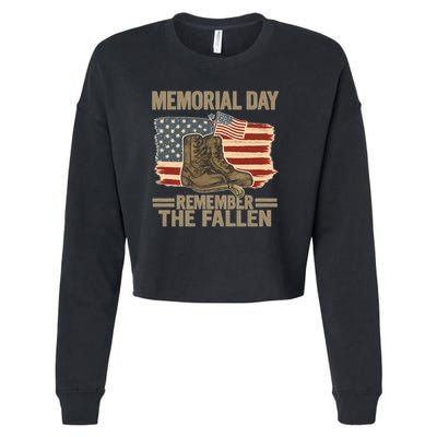 Memorial Day - Remember the Fallen Cropped Pullover Crew
