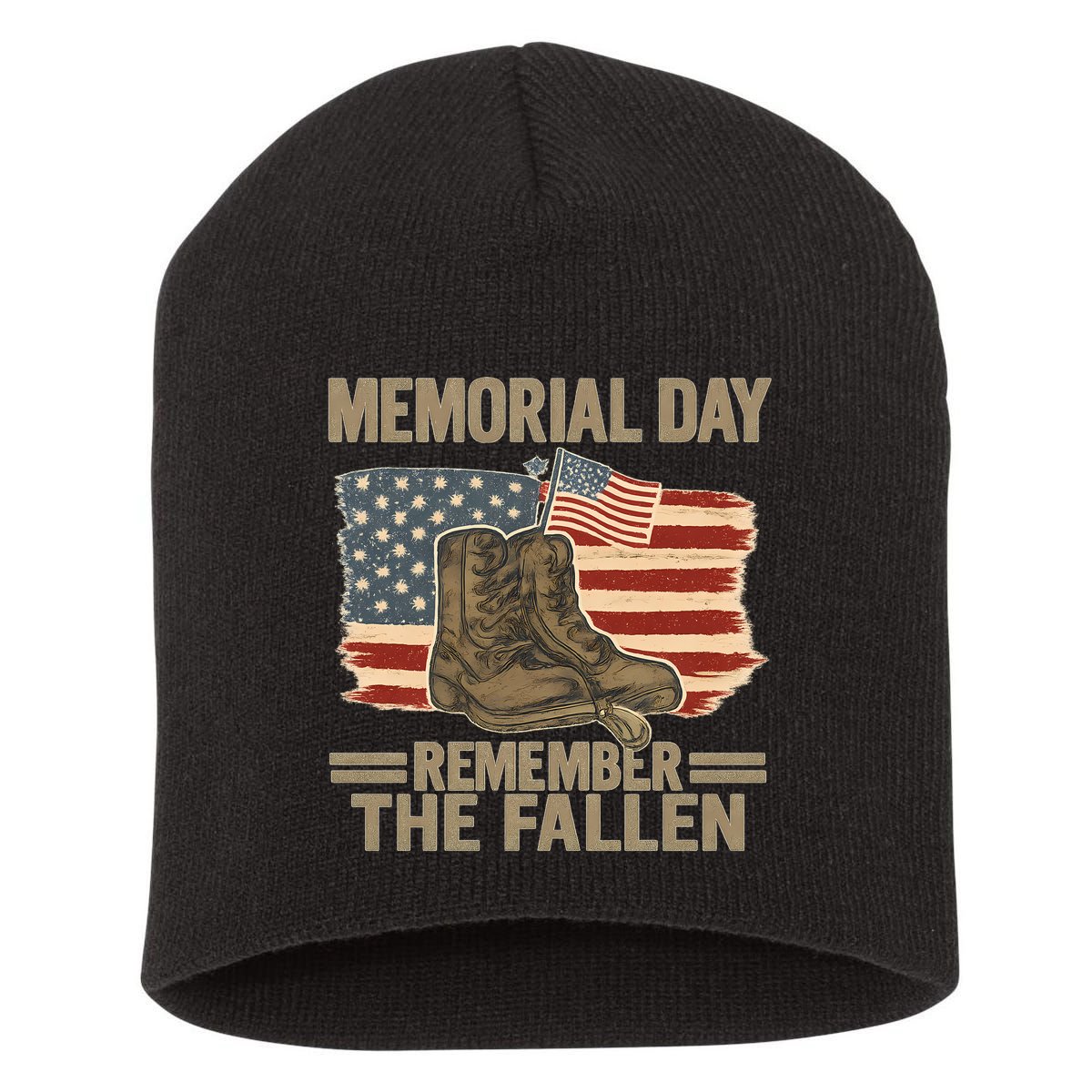 Memorial Day - Remember the Fallen Short Acrylic Beanie