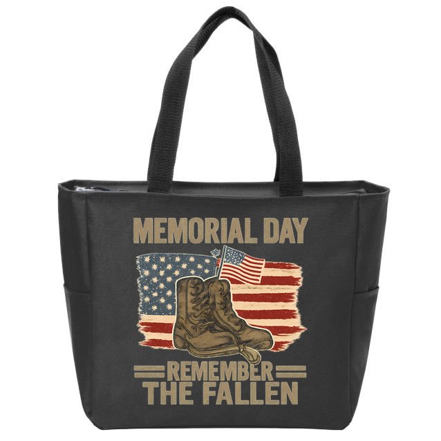 Memorial Day - Remember the Fallen Zip Tote Bag