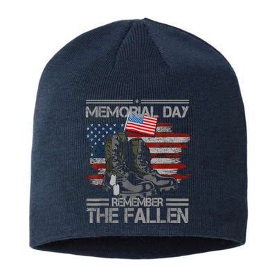 Memorial Day Remember The Fallen Veteran Military Vintage Sustainable Beanie