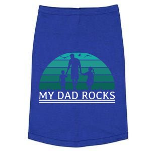 My Dad Rocks Rock And Roll Funny Gift For Fathers Day Gift Doggie Tank