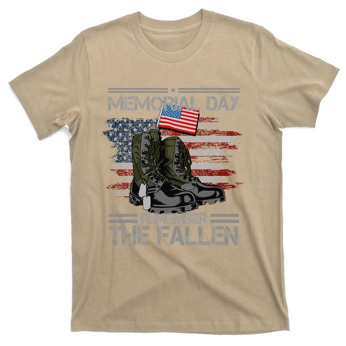 Memorial Day Remember The Fallen Veteran Military Vintage T-Shirt