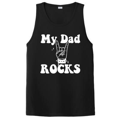 My Dad Rocks Cool Gift Dad Cool Gift Dads Day Gift Fathers Day Funny Gift PosiCharge Competitor Tank