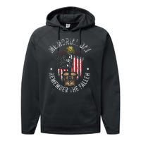 Memorial Day Remember The Fallen Veterans Day Veteran Performance Fleece Hoodie