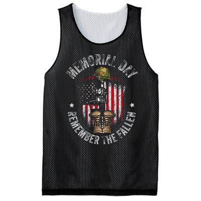 Memorial Day Remember The Fallen Veterans Day Veteran Mesh Reversible Basketball Jersey Tank