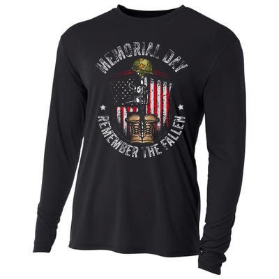 Memorial Day Remember The Fallen Veterans Day Veteran Cooling Performance Long Sleeve Crew