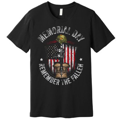 Memorial Day Remember The Fallen Veterans Day Veteran Premium T-Shirt