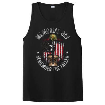 Memorial Day Remember The Fallen Veterans Day Veteran PosiCharge Competitor Tank