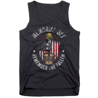 Memorial Day Remember The Fallen Veterans Day Veteran Tank Top