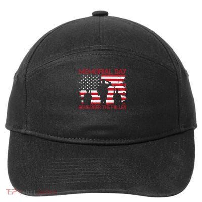 Memorial Day Remember The Fallen Veteran Military 7-Panel Snapback Hat