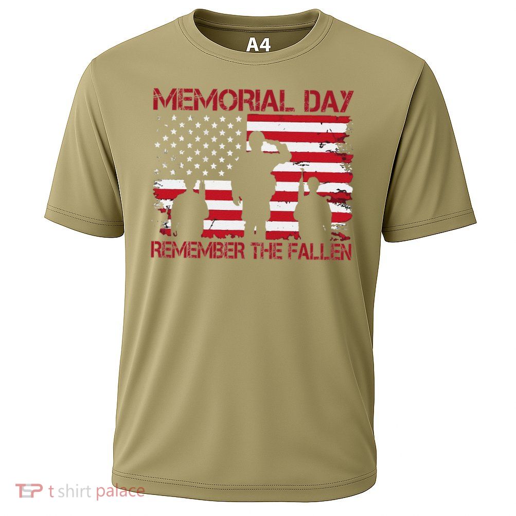 Memorial Day Remember The Fallen Veteran Military Cooling Performance Crew T-Shirt