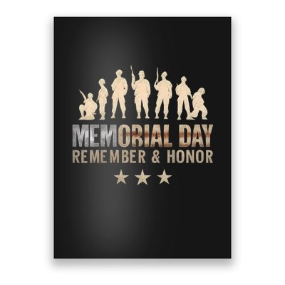 Memorial Day Remember & Honor Poster
