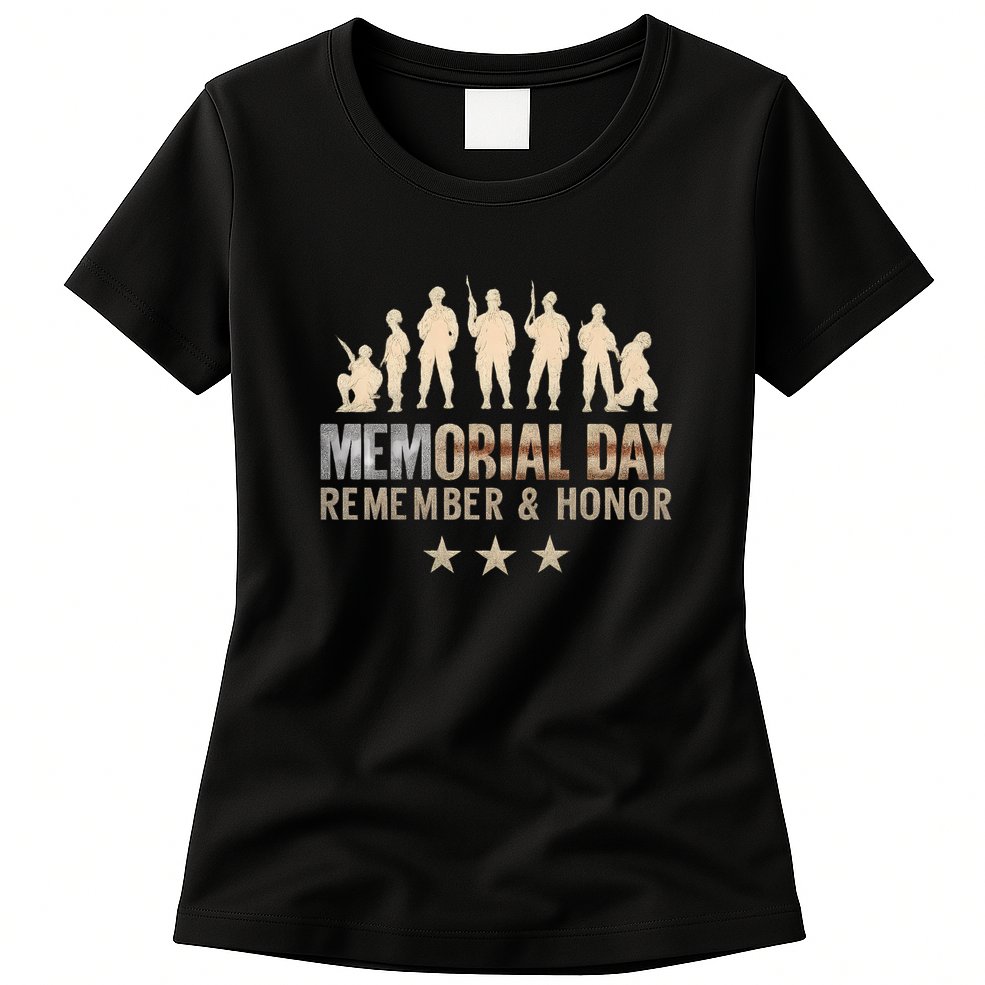 Memorial Day Remember & Honor Womens T-Shirt