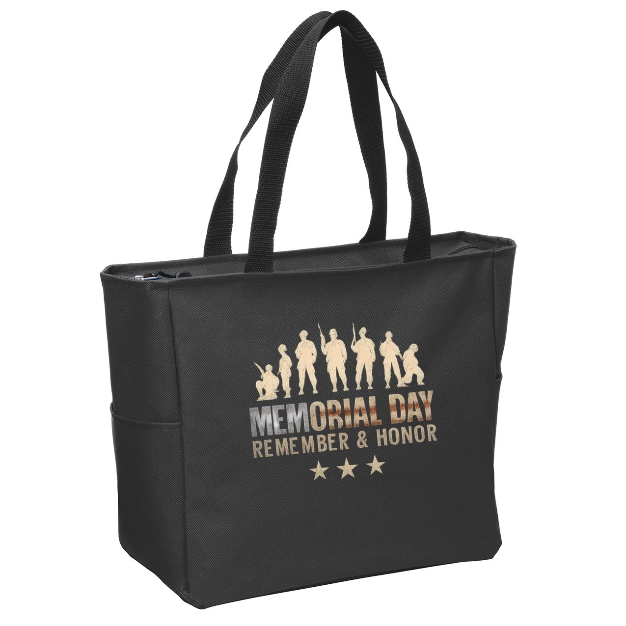 Memorial Day Remember & Honor Zip Tote Bag