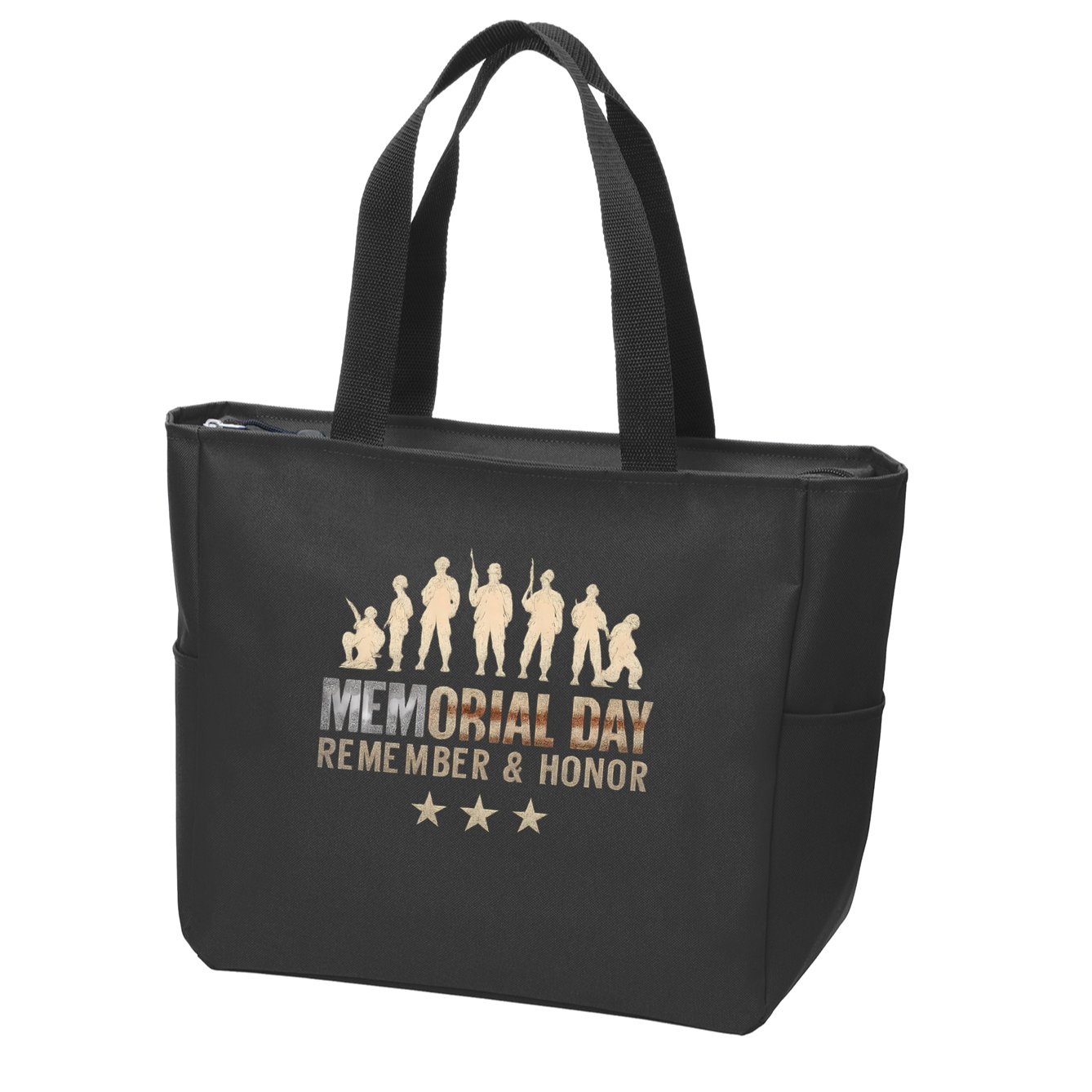 Memorial Day Remember & Honor Zip Tote Bag