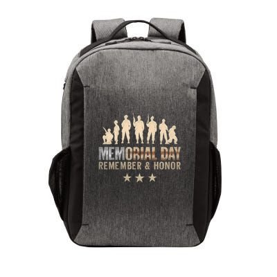 Memorial Day Remember & Honor Vector Backpack
