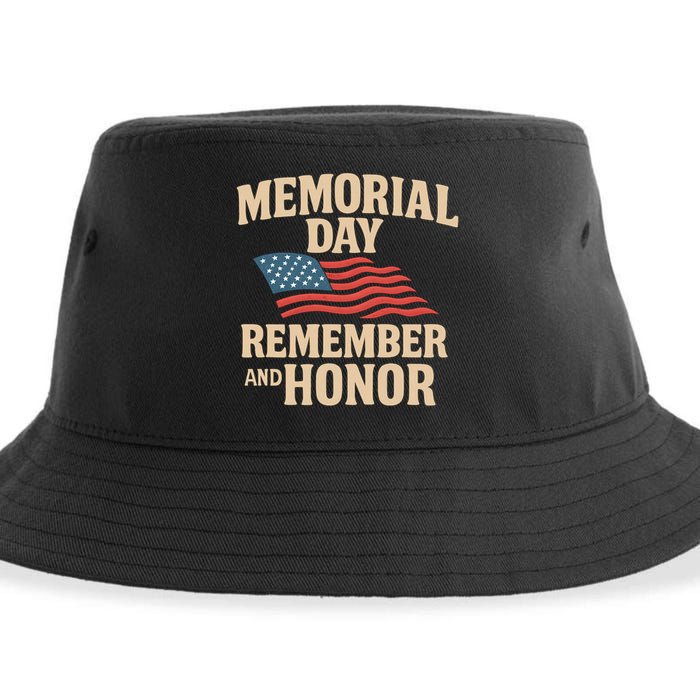 Memorial Day - Remember and Honor Sustainable Bucket Hat