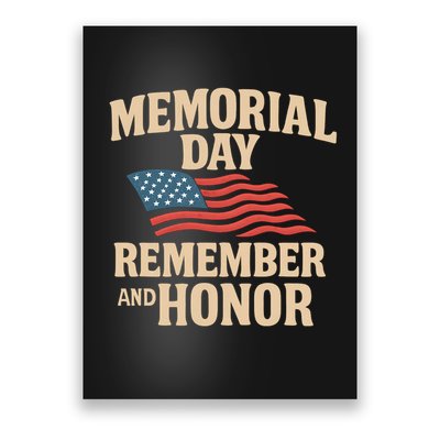 Memorial Day - Remember and Honor Poster