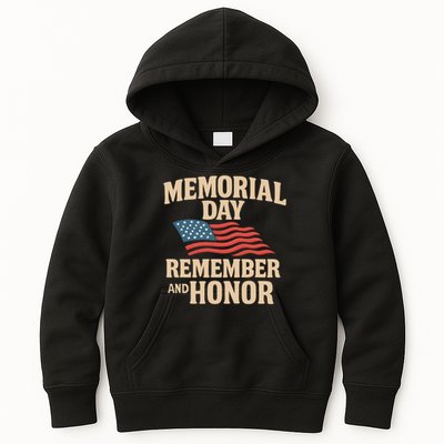 Memorial Day - Remember and Honor Kids Hoodie