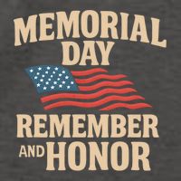 Memorial Day - Remember and Honor Vector Backpack